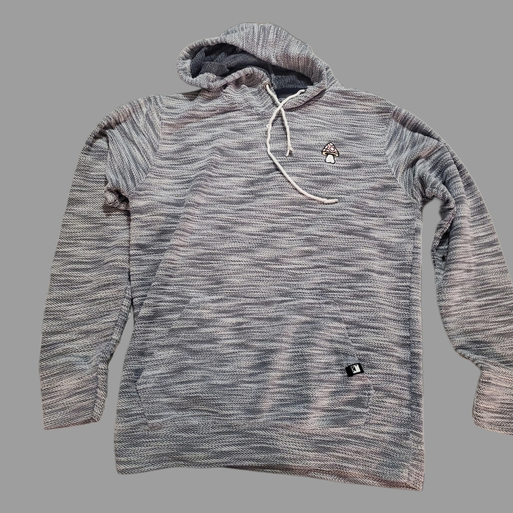 Gray Dikotomy Hooded Sweater with Mushroom Logo